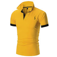 Men’s Color Block Casual T-Shirt – Yellow & Blue
